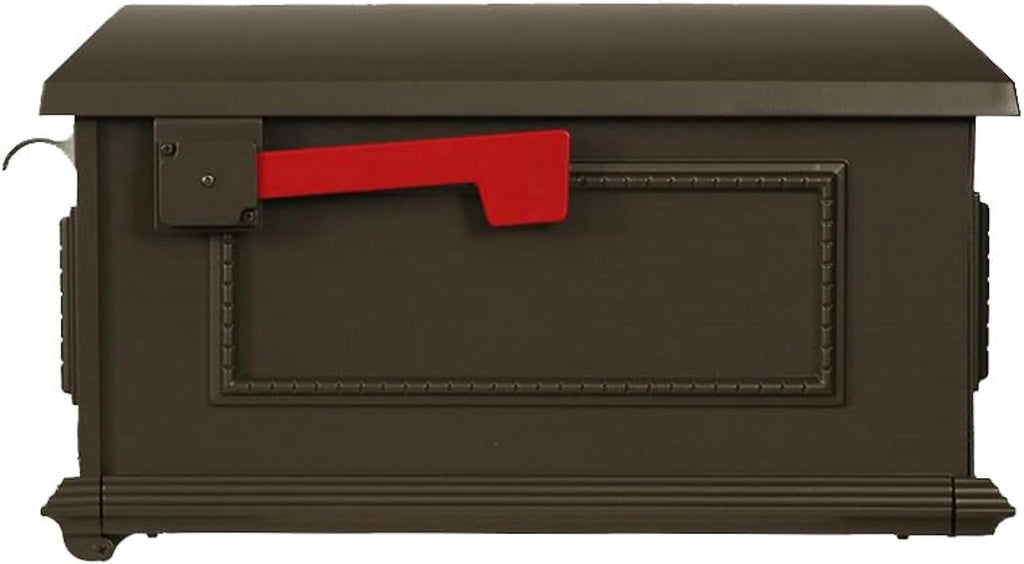 Special Lite Traditional Curbside Mailbox - Mocha Aluminum Mailbox for Post Mount - SCT-1010-MOC