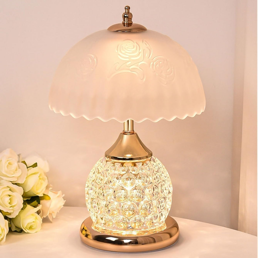 Crystal Table lamp Desk Lamp Bedroom Diamond Shaped Body Bedside Master Atmosphere Small Night Light Table Lamps