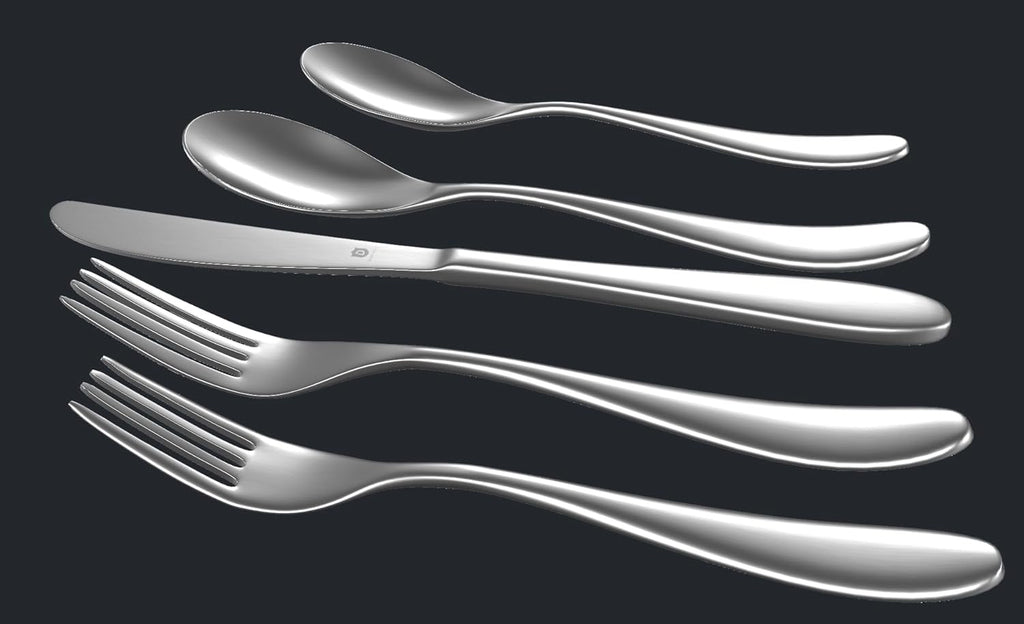 DANIALLI Silverware Set for 6 | 18/10 Stainless Steel Flatware Set | Mirror Finish, Heavy-Duty, Dishwasher Safe, Elegant & Durable, Built to Last (30-Piece, Marettimo)