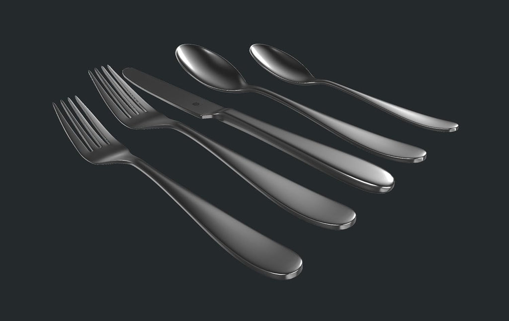 Danialli Silverware Set for 6 – 18/10 Stainless Steel Flatware, Mirror Finish, Dishwasher Safe, Durable and Balanced Utensils, Modern Tableware (30-Piece Set, Fidenza)
