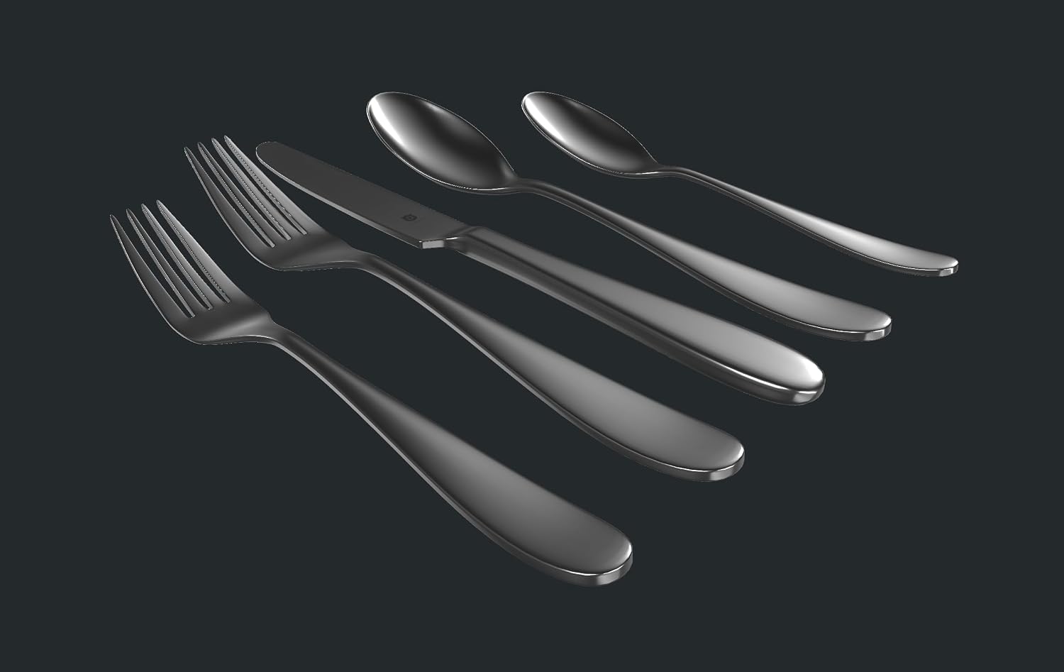 Danialli Silverware Set for 6 – 18/10 Stainless Steel Flatware, Mirror Finish, Dishwasher Safe, Durable and Balanced Utensils, Modern Tableware (30-Piece Set, Fidenza)