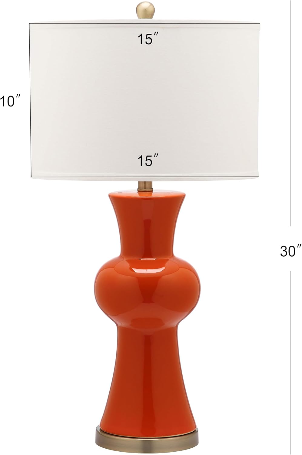 Safavieh Lighting Collection Lola Column Orange Table Lamp, Set of 2