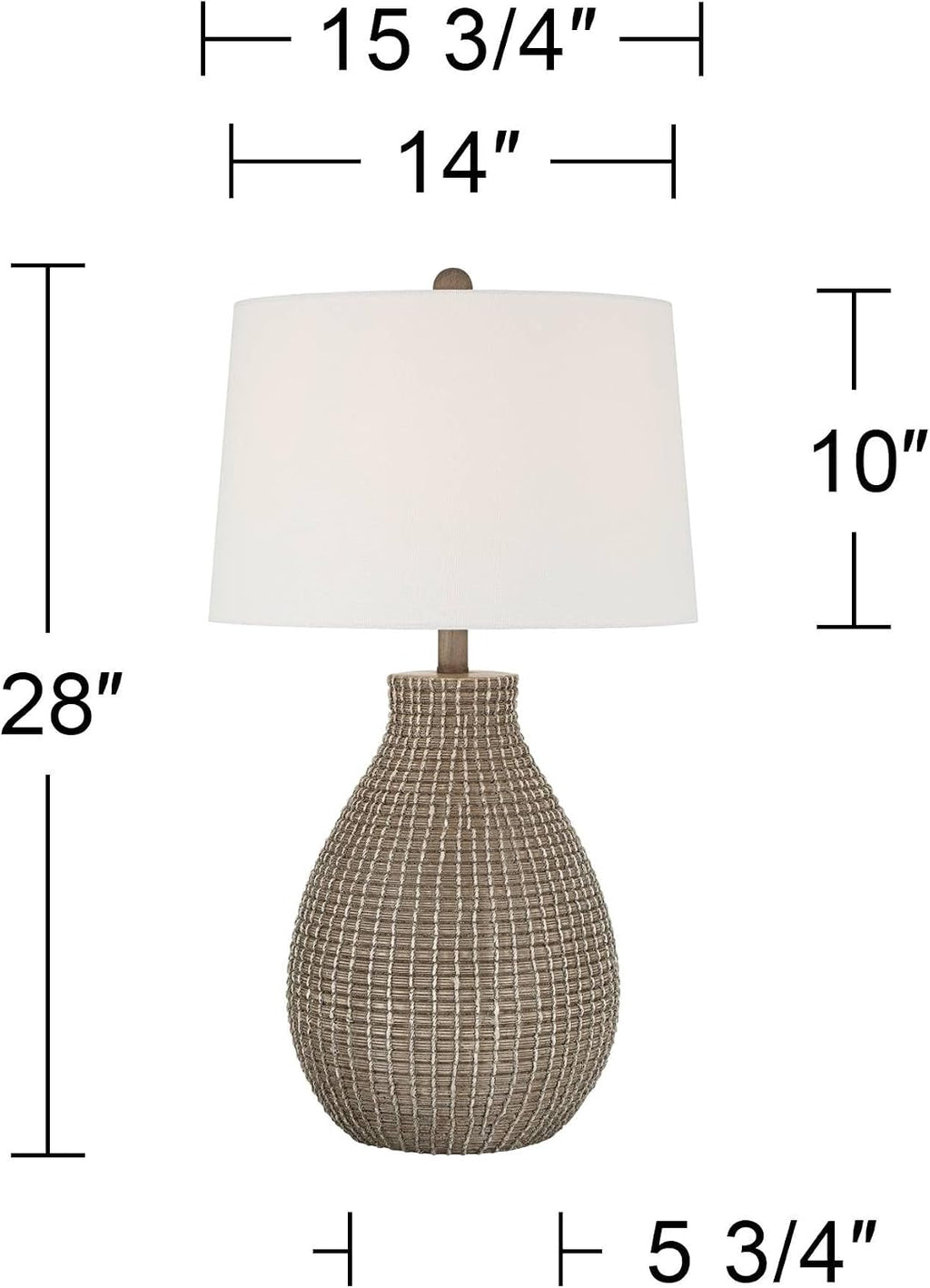 360 Lighting Adelyn 28' High Natural Beige Gourd Table Lamp Set of 2
