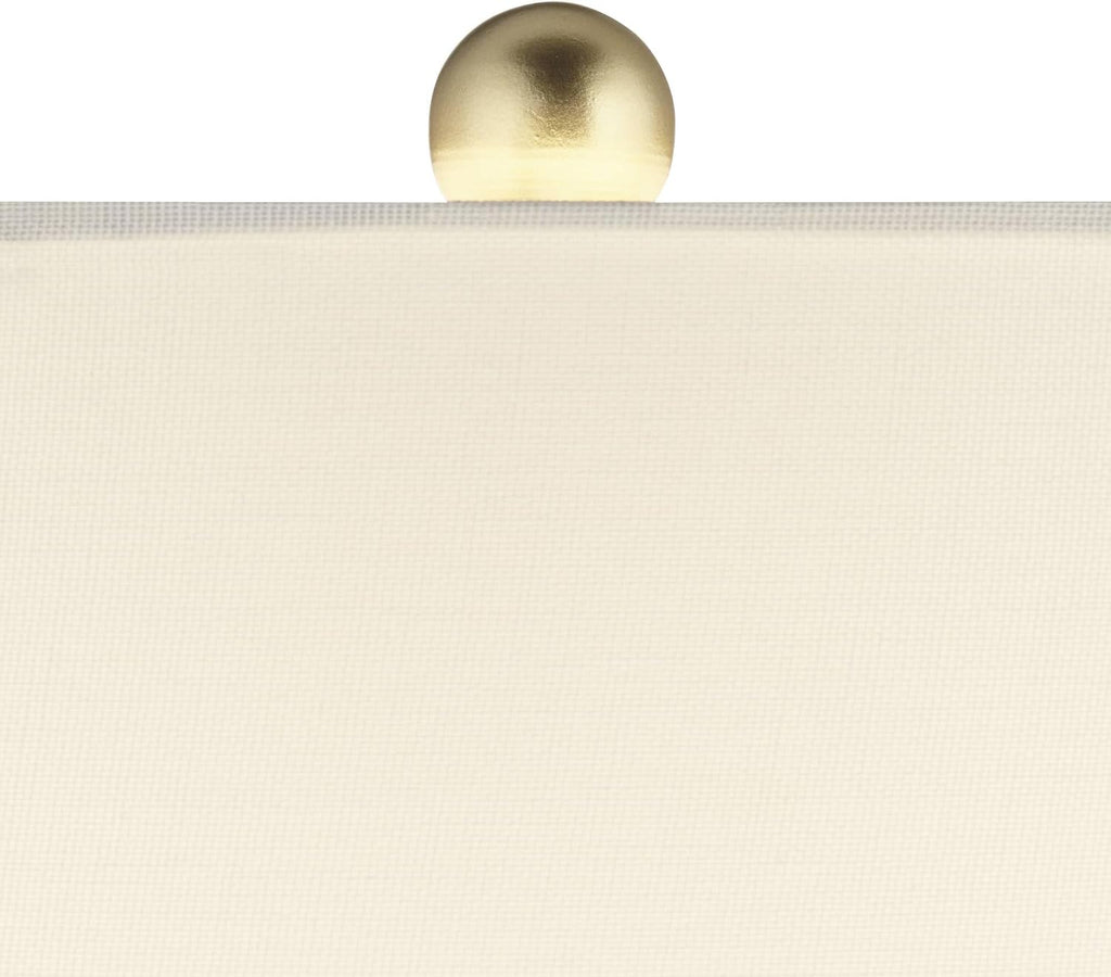 360 Lighting Liza 26 1/2' Tall Luxe Modern Glam Table Lamps Set of 2 Gold Sculptural Living Room Bedroom Bedside Nightstand House Office Home Reading Kitchen Entryway Linen White Shade