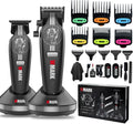 WMARK Hair Clippers for Men Professional Barber Clippers for Hair Cutting Cordless Clippers and Trimmers Set, Stepless Speed Control, Long Battery Life, DLC Titanium Ceramic Fade Blades NG-8634KIT