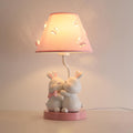 Pink Rabbit Lamp Cute Bunny Night Light Girl Lamp, Cartoon Animal Nightstand Lamps Bedside Table Lights, Children's Room Desktop Accent Lighting for Bedroom Dining Room Office Dorm