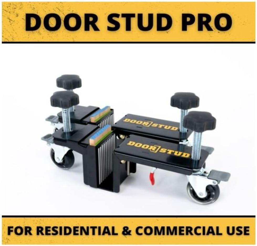 Door Stud Pro with Infinite Spacer – Adjustable Steel Door Installation Tool | For Pre-Hung, Slab & Barn Doors | 300lb Capacity | Contractor & DIY