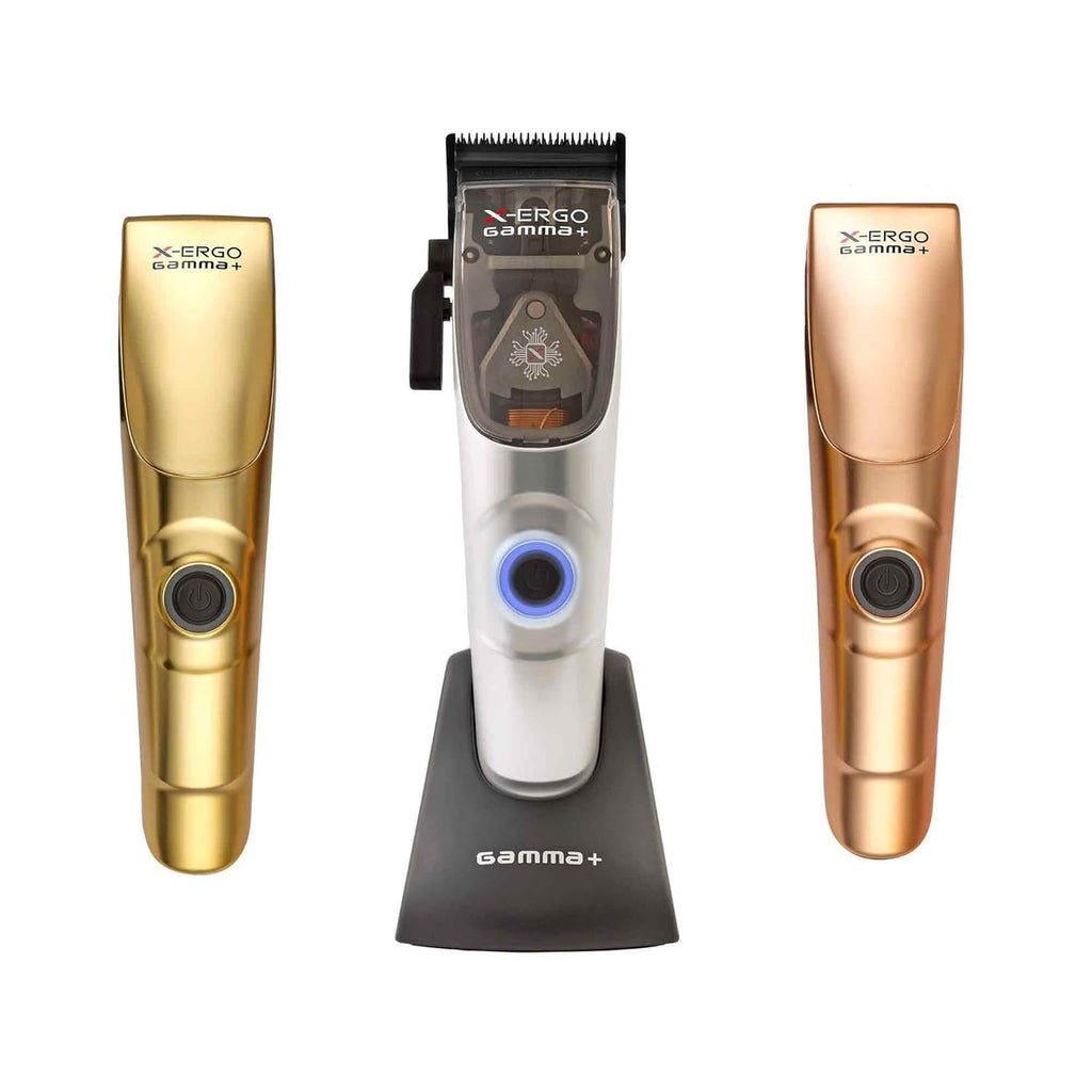 GAMMA+ XErgo Professional Hair Clipper and Ergo Professional Hair Clipper with Microchipped Magnetic Motors