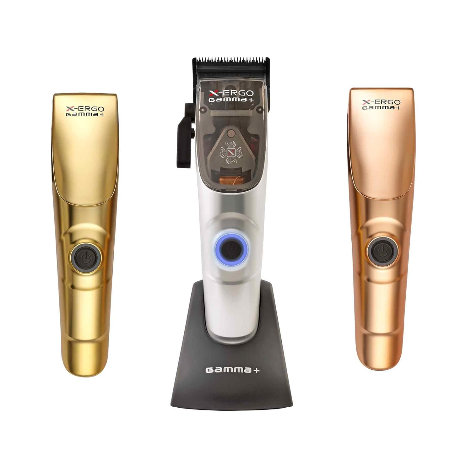 GAMMA+ XErgo Professional Hair Clipper and Ergo Professional Hair Clipper with Microchipped Magnetic Motors