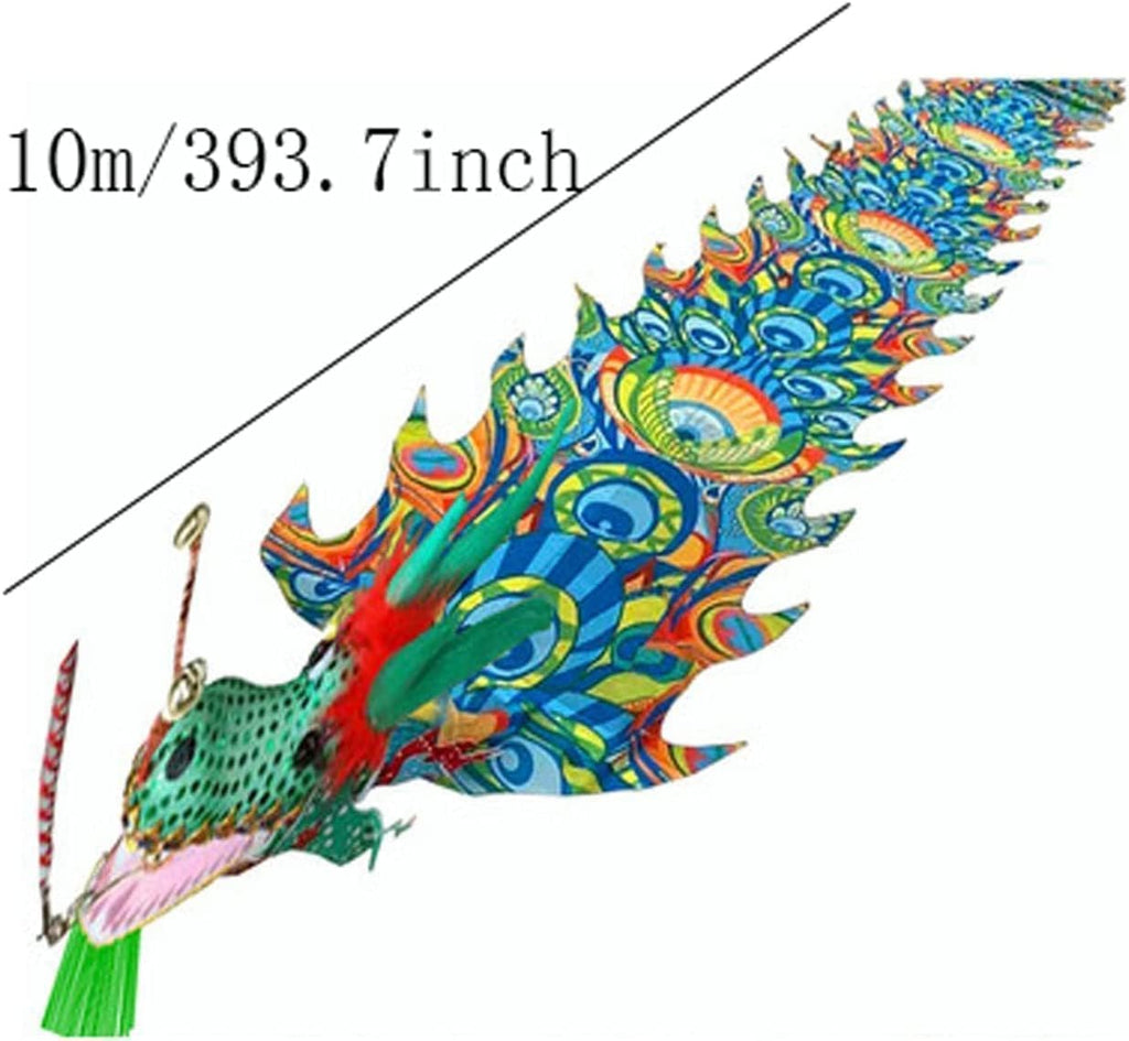 Chinese Dragon Costume 3D Lion Dance Ribbon Streamer Silk Cloth Dragon Dance Long Dragon Ribbon Streamer Dragon and Lion Dance Props Lion Dance Costume(Red,10m)