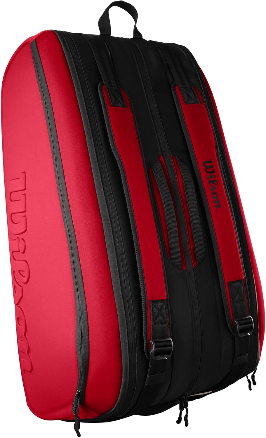 Wilson Clash V2 Super Tour Tennis Racket Bag - Red/Black, Holds up to 15 Rackets