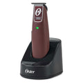 Oster Professional Cordless Hair Trimmer with Rechargeable Battery and Ergonomic Design, T-Finisher T-Blade Trimmer, Burgundy