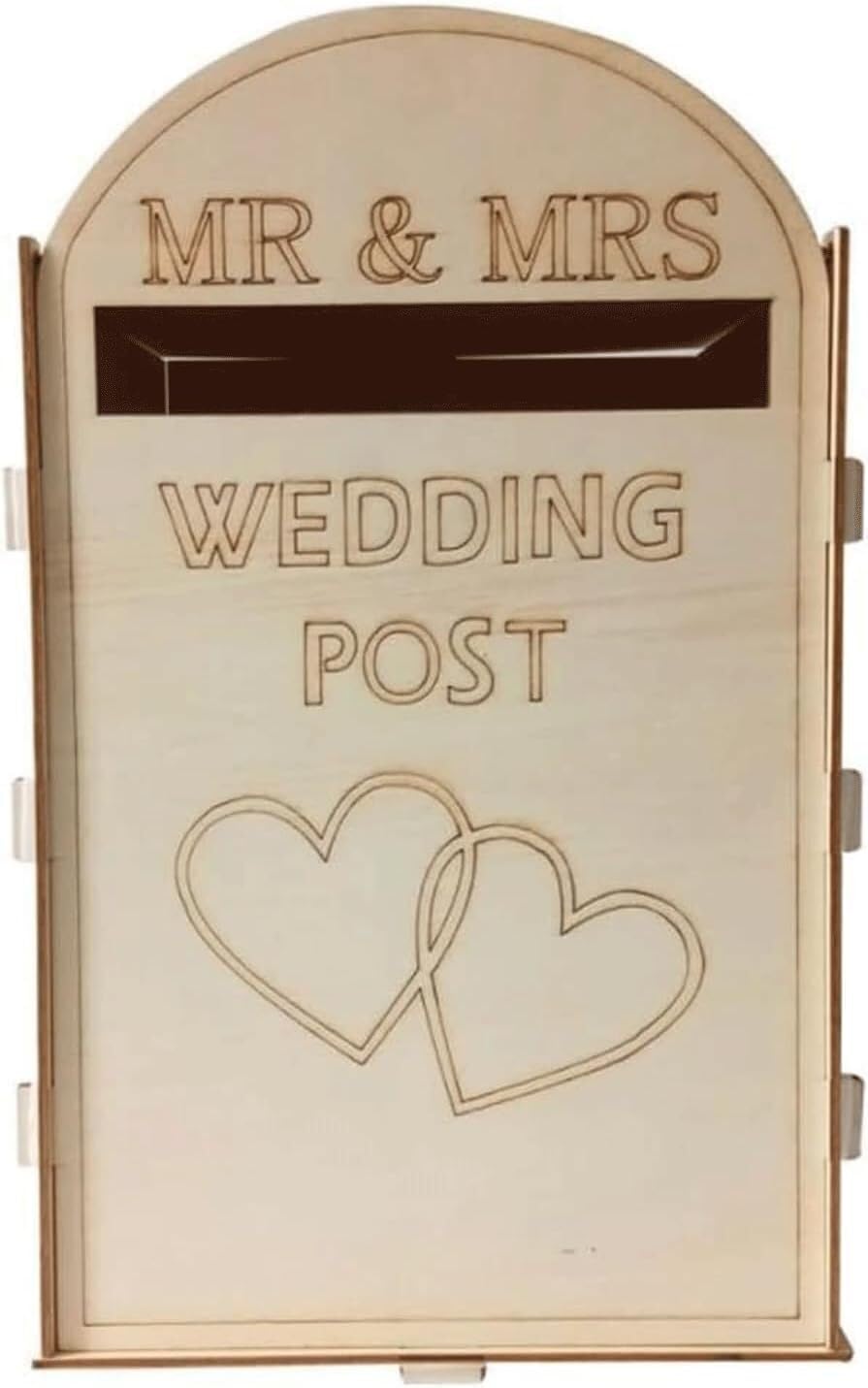 Mailbox Creative Mailbox Wall Mount Wooden Drop Box Medium Capacity Post Box DIY Modern Parcel Box Domestic (Style a)