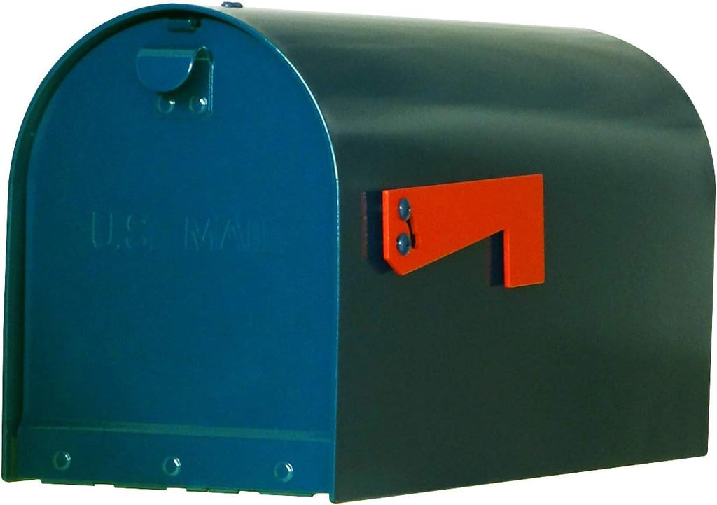 Special Lite Rigby Curbside Mailbox - Blue Aluminum Mailbox for Post Mount - SCR-1016A-BLU