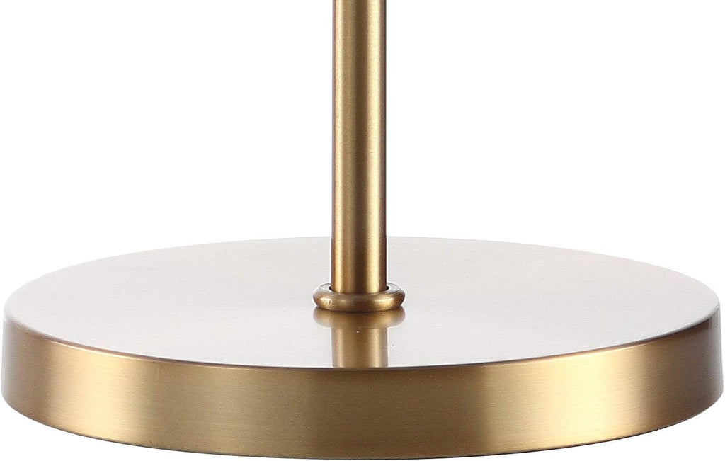 JONATHAN Y 25' Brass Gold/Clear Table Lamp, Modern Industrial Chandelier Style Light, Clear Crystal Beads, Glam Bedside Nightstand Lamp for Bedroom Living Room, LED Bulb Included (JYL9004B)