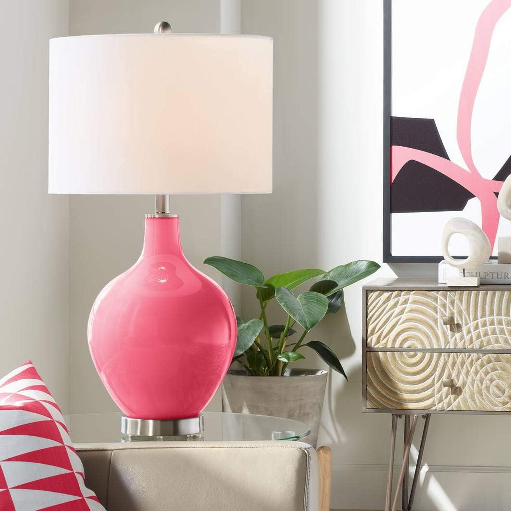 Color + Plus OVO 28 1/2' Eros Pink Table Lamp