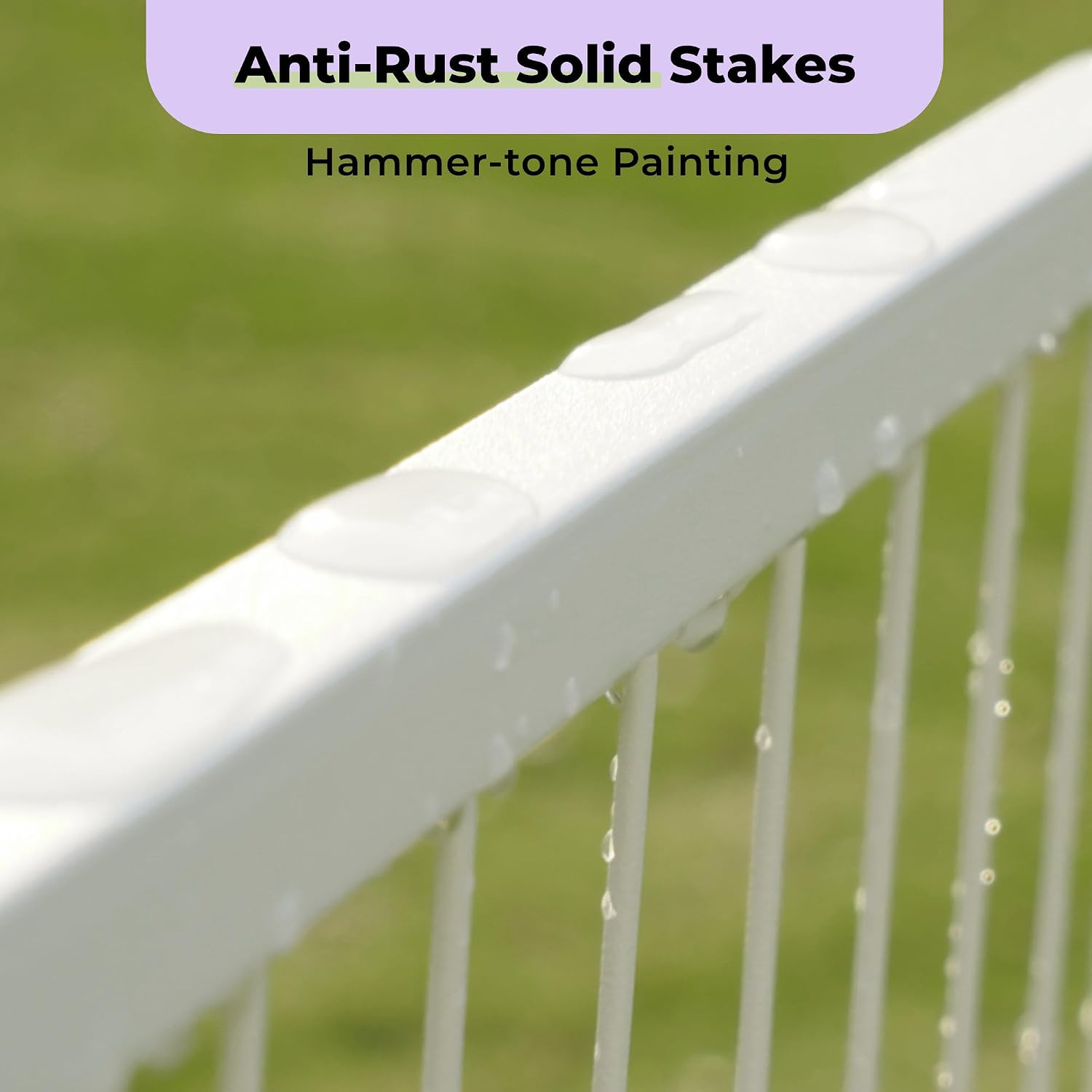 SunsGrove Garden Fence with Gate, 32 in(H) x 35.7 ft(L) 16 Panels Heavy Duty Metal Animal Barrier Fence for Yard, Suitable for Indoor or Outdoor Dog Pet Fence, Garden Fence Border, White