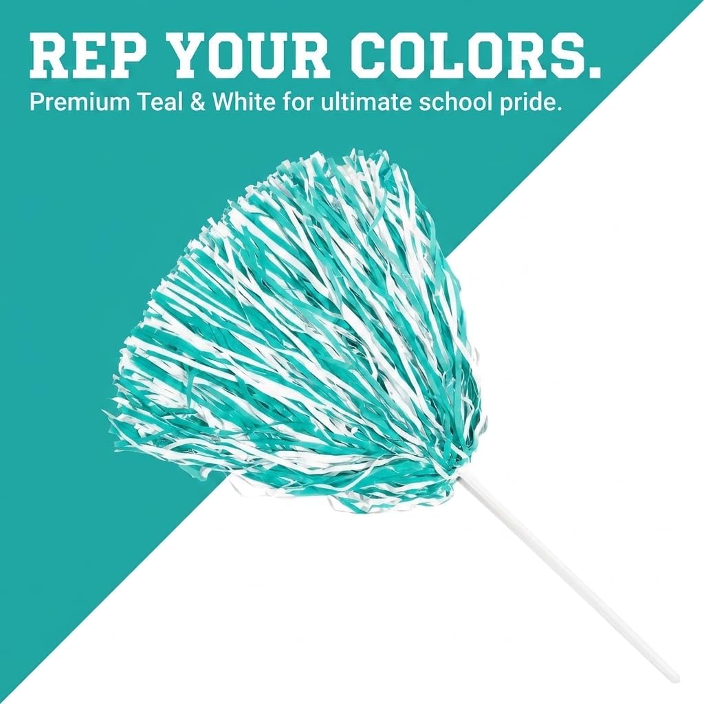 Anderson's Premium Two-Color School Spirit Shakers, Cheerleader Pom Poms, Sports Fan, Football, Basketball, Homecoming, Squad, Team, Party, Dance Club, Performance, Celebrations