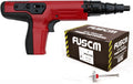 3' Washered Fastener + .27 Cal Semi-Auto Powder Actuated Tool with power indicator