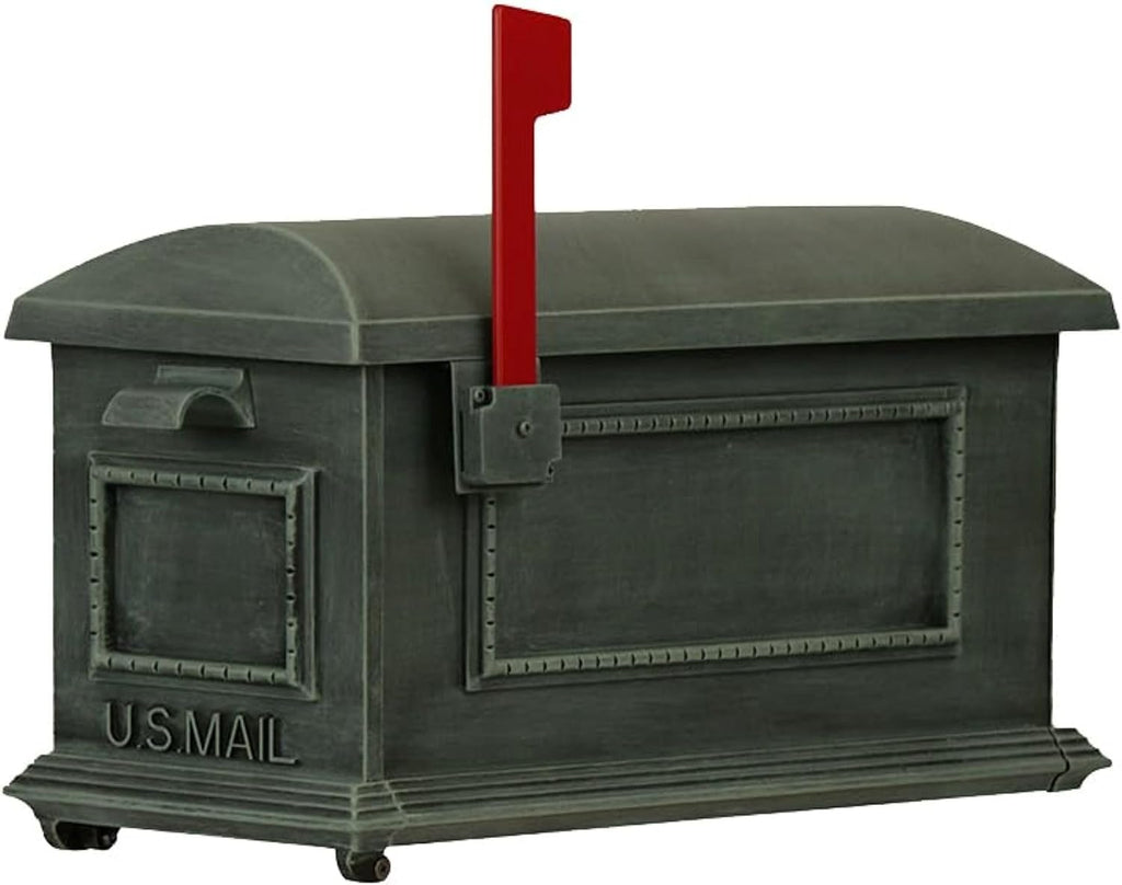 Special Lite Traditional Curbside Mailbox - Verde Green Aluminum Mailbox for Post Mount - SCT-1010-VG