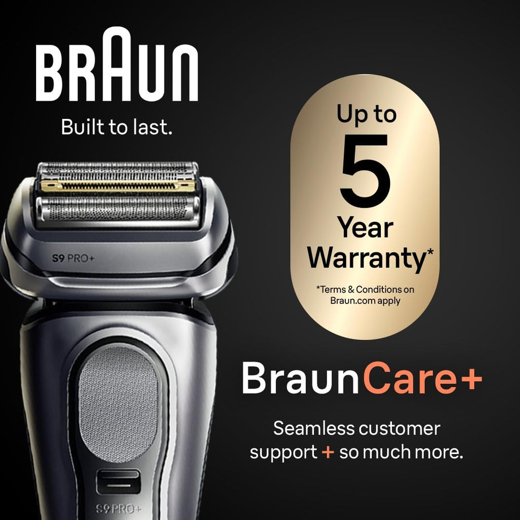Braun Series 9 PRO+ Electric Shaver, Shaving Kit with 5 Pro Shave Elements and ProComfort Head, SmartCare Center