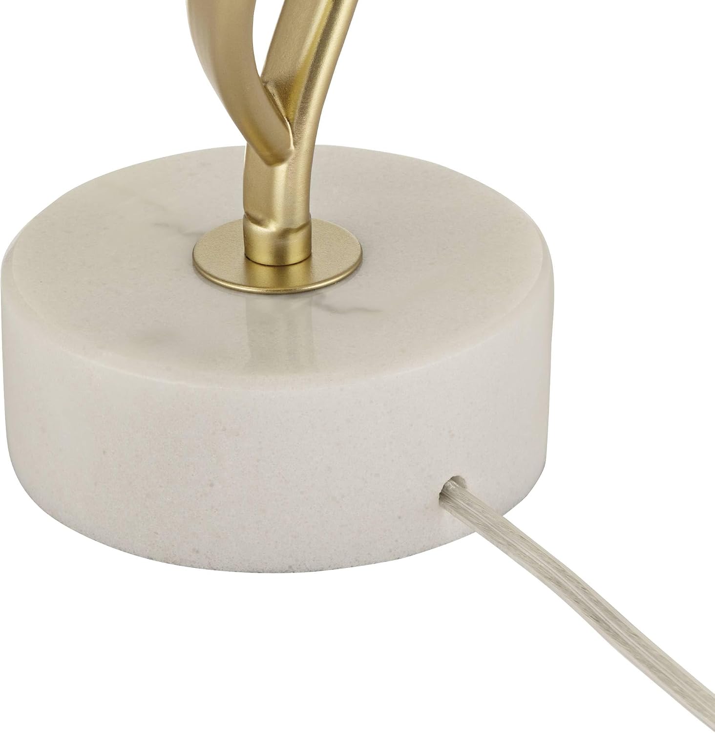 360 Lighting Liza 26 1/2' Tall Luxe Modern Glam Table Lamps Set of 2 Gold Sculptural Living Room Bedroom Bedside Nightstand House Office Home Reading Kitchen Entryway Linen White Shade