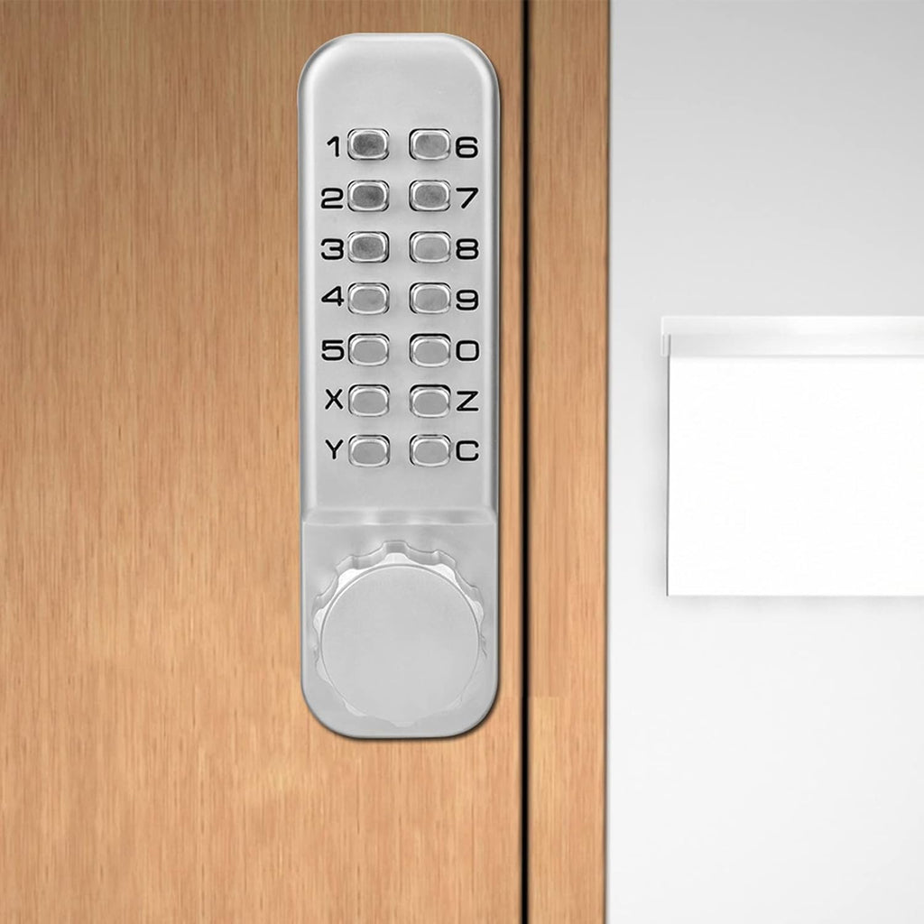 Mechanical Code Lock, Double Sided Password Combination Door Lock, Keyless Entry Security with Keypad for Home Gates Fence