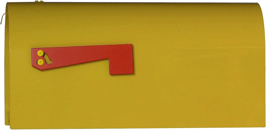 Special Lite Rigby Curbside Mailbox - Yellow Aluminum Mailbox for Post Mount - SCR-1016A-YEL
