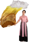 Women Belly Dance Silk Long Fan Veils Props Belly Dance Pastel Colors Flag Streamer Adults