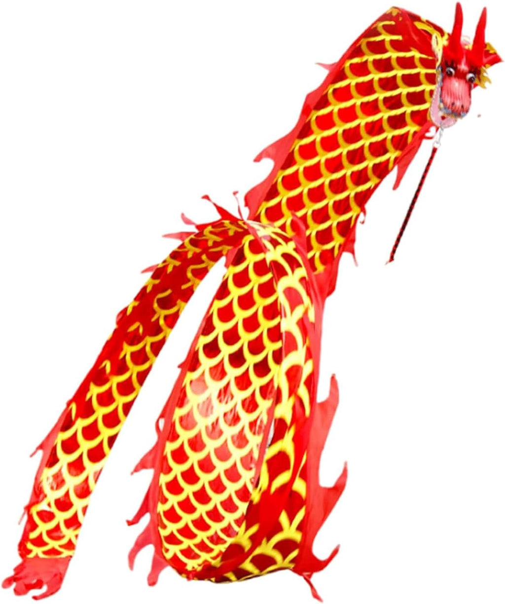 3D Dragon Poi Silk Dragon Dance WuLong Ribbon Streamer Dragon and Lion Dance Props Outdoor Throwing Fitness Dragon Dance