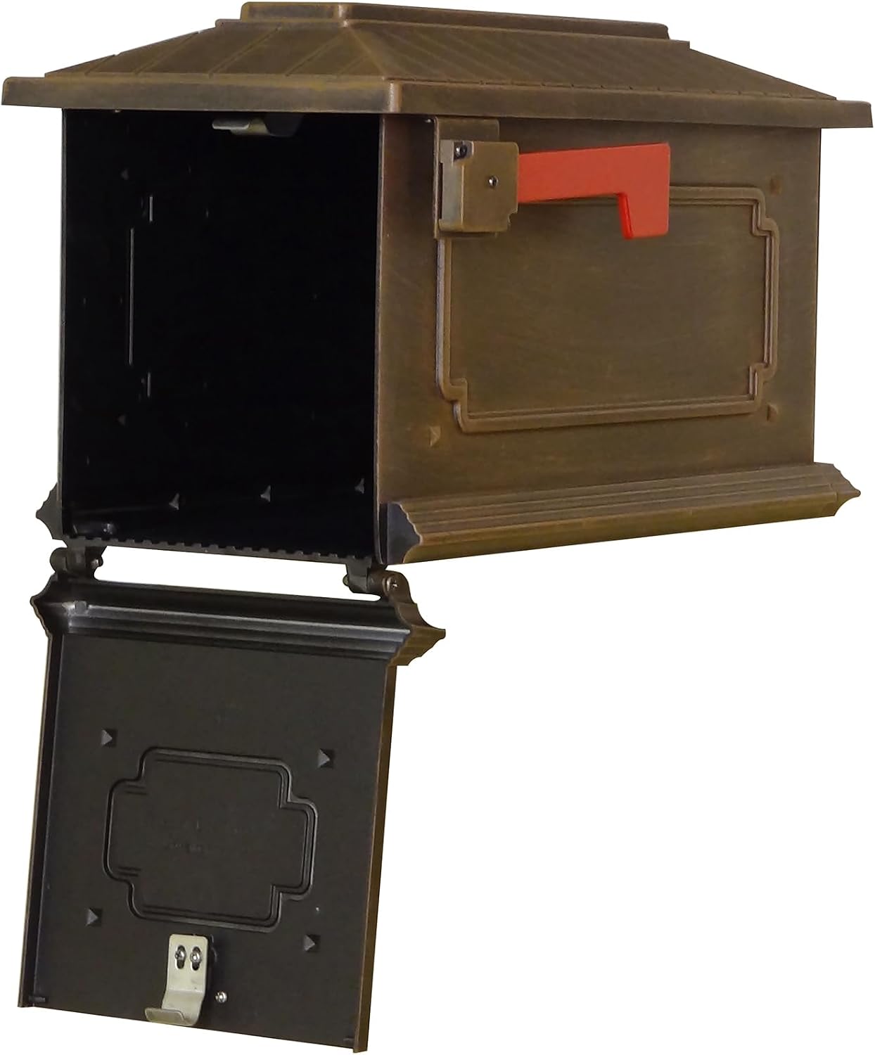 Special Lite Kingston Curbside Mailbox - Copper Aluminum Mailbox for Post Mount - SCK-1017-CP