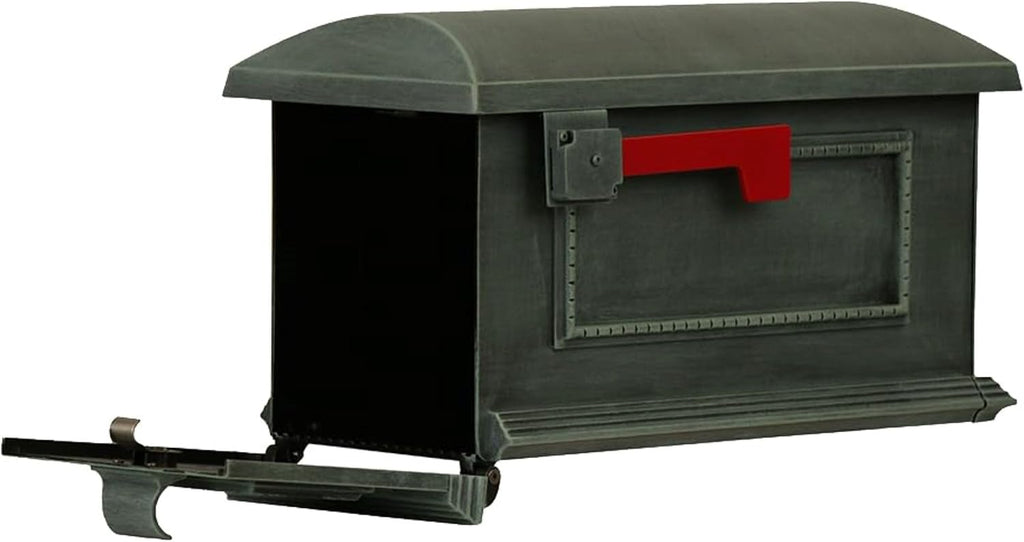 Special Lite Traditional Curbside Mailbox - Verde Green Aluminum Mailbox for Post Mount - SCT-1010-VG