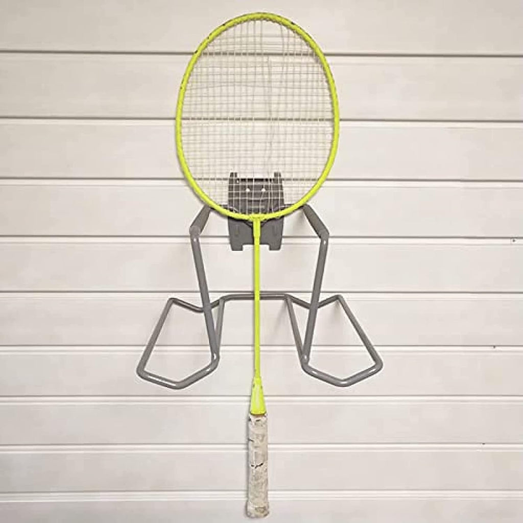 Racket storage rack, Tennis Racket Storage Rack, Sports Equipment Organizer, Holds Six Balls and Four Rackets, Suitable for Badminton Rackets, Tennis Rackets, Table Tennis Rackets Of Various Sizes