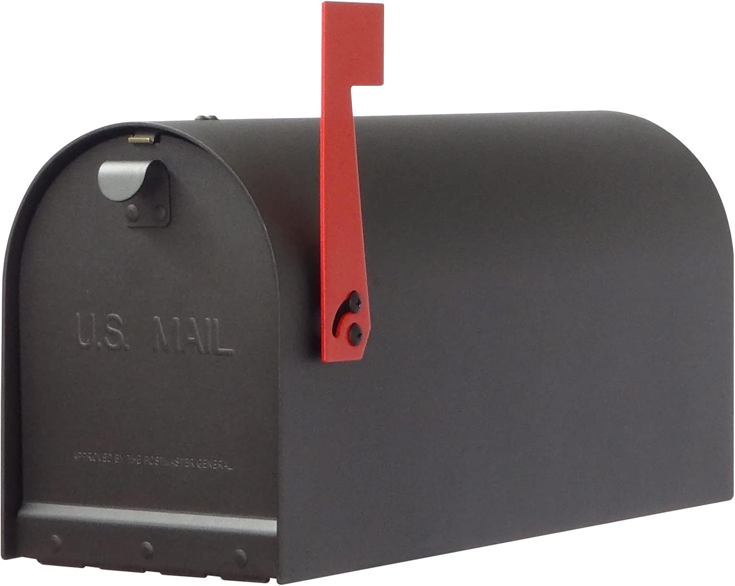 Special Lite Titan Curbside Mailbox with Springfield Post - Black Aluminum Mailbox with Direct Burial Post - SCH1016A-SPK710-BLK