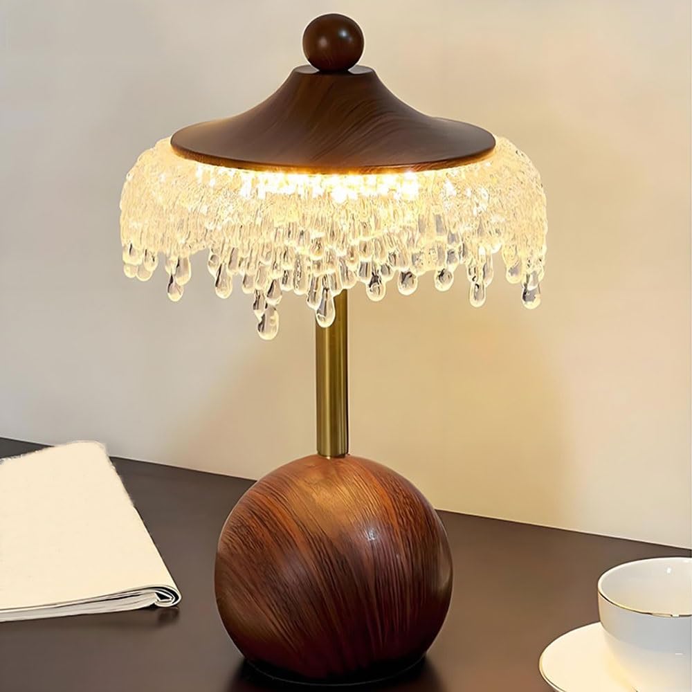 Crystal Table lamp Waterdrop Desk Lamp Bedroom Bedside Personalized Eggshell Atmosphere Sofa Table Lamps