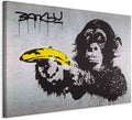 artgeist Canvas Wall Art Print Banksy 35x24 in - 1pcs Home Decor Framed Stretched Picture Photo Painting Artwork Image Street Art 030115-40