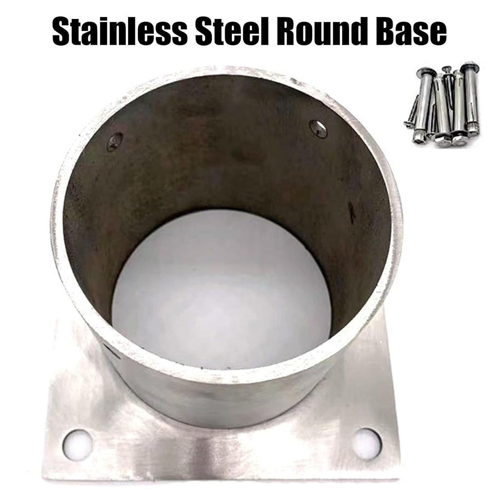 Round Post Base Bracket, Heavy Duty Mailbox Mounting Anchor/Fence Column Pole Mount Bracket for Wood Concrete Floors Metal Post, Post Sleeve 2 3 4 5 6 7 Inch Dia(10 pcs,Dia 190 mm/7.5 in)