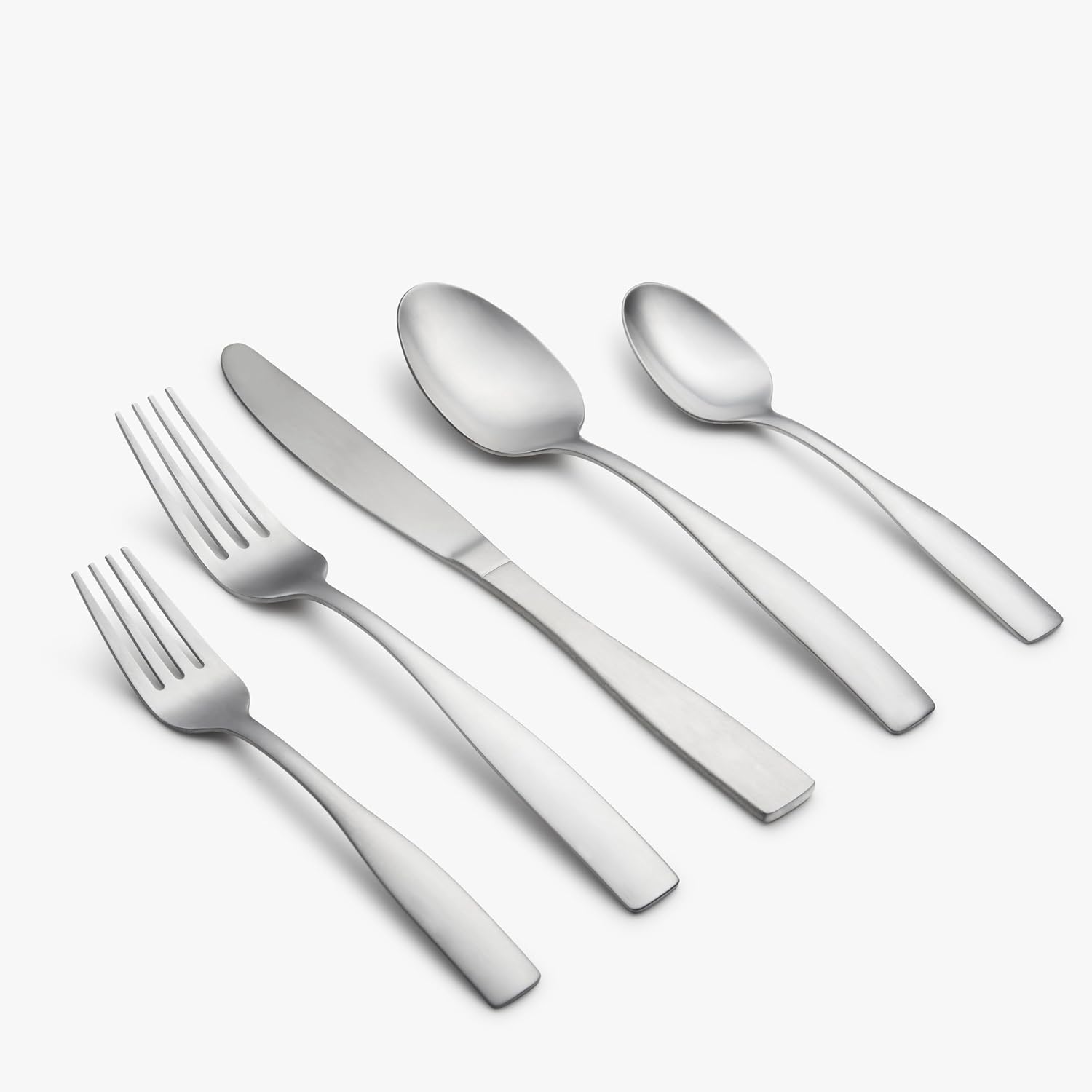 Cambridge 263K7CSLG31 Madison 62-Piece Flatware Set With Oak Tray (Pack of 2)