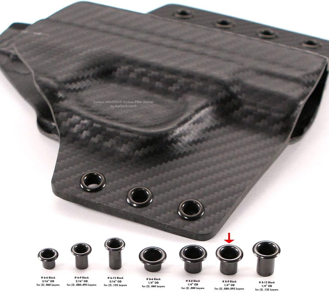 Eyelet Setting Press + #6-9 & #8-9 Eyelet Bundle - (Master Series Press) - (Includes: Arbor Press, 3/16 + 1/4 Eyelet Setting Dies) - (#6-9 & #8-9 Black Coated Eyelets) - for DIY Hobby & C