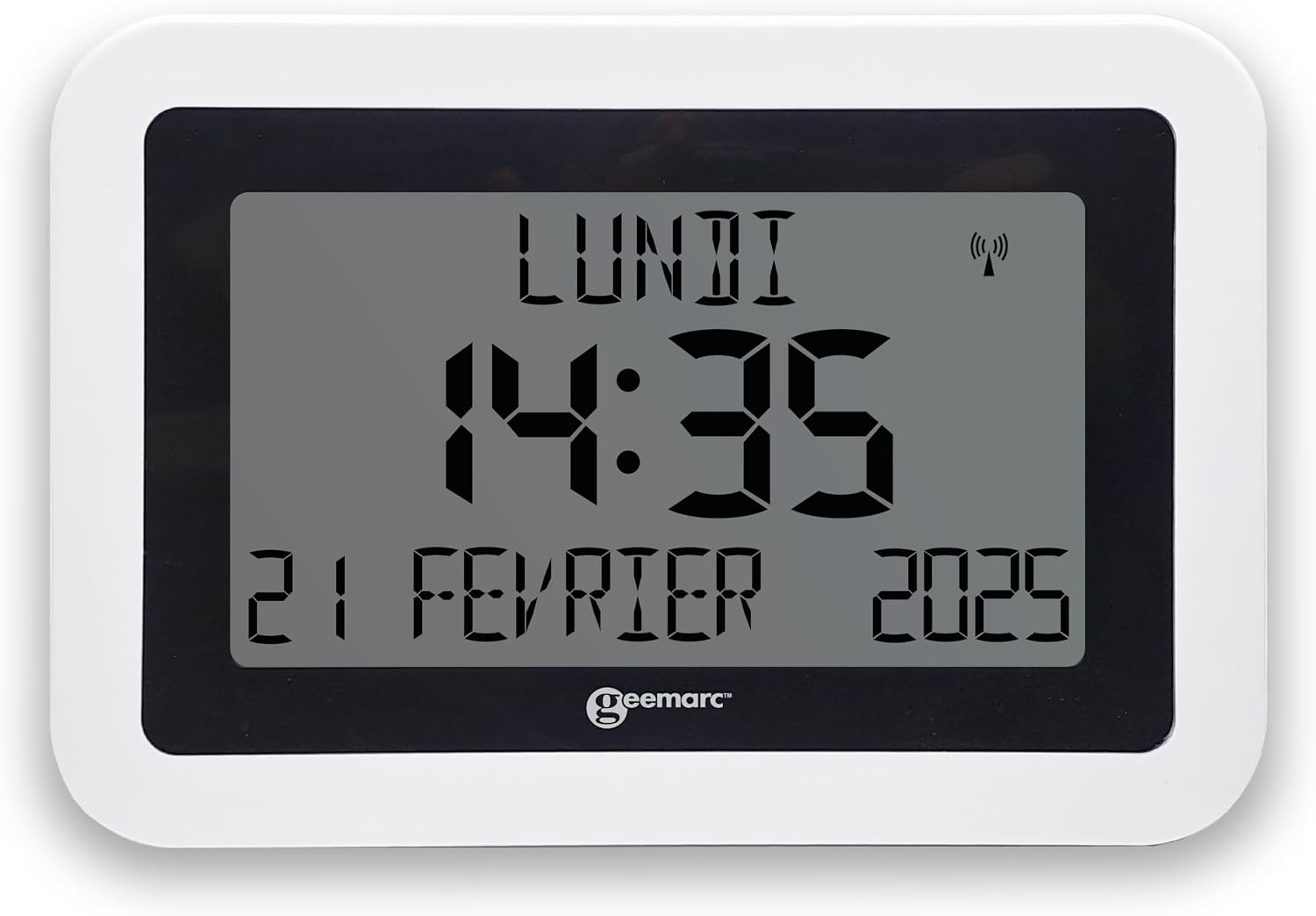 Dementia Clock - The Easy-to-Read & Self-Setting Geemarc Viso10 - Ideal for Seniors and People Living with Alzheimer's - Battery Operated - No Backlight - UK Version - White