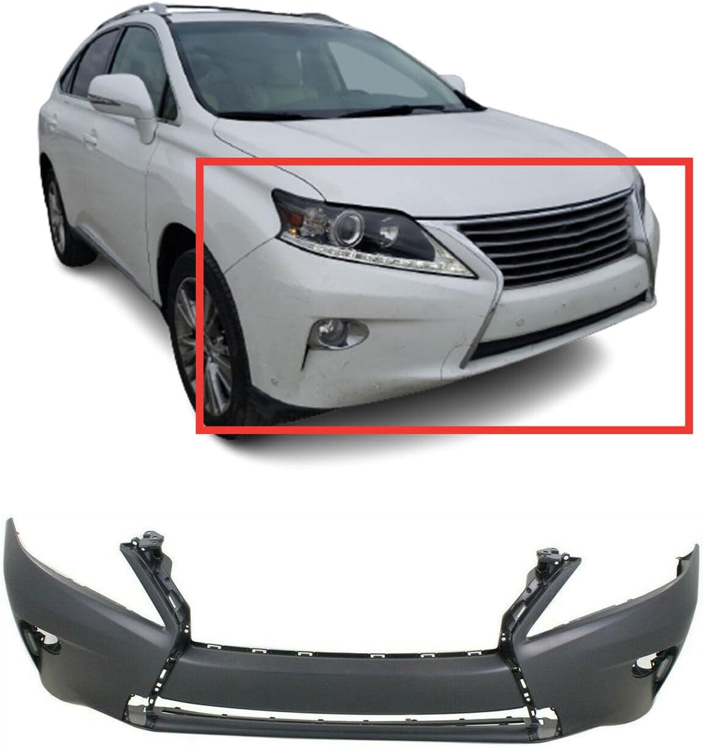 Bumper Cover Front for Lexus for RX350 Base 13-15 Japan Built Plastic Black/Primed Not Painted LX1000250