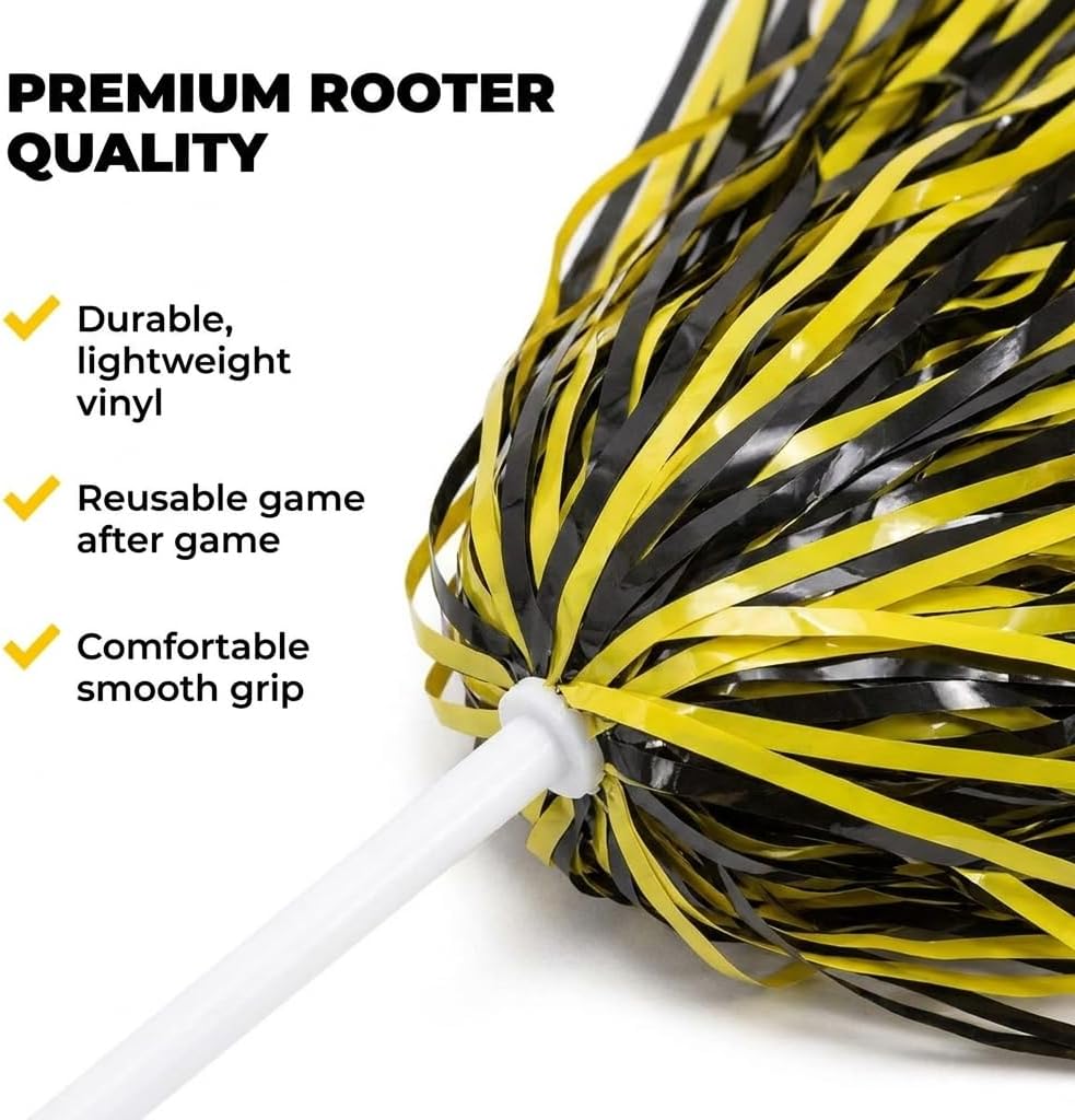 Anderson's Premium Two-Color School Spirit Shakers, Cheerleader Pom Poms, Sports Fan, Football, Basketball, Homecoming, Squad, Team, Party, Dance Club, Performance, Celebrations