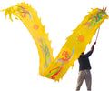 NOLLAM Outdoor Chinese 3D Dragon Dance Ribbon Aldults Elderly Silk Flowy Spinning Dance Poi Extra Long Streamer for Spring Outing, Party Celebration Wu Long