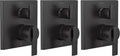 DELTA FAUCET T24967-BL Angular Modern Monitor 14 Series Valve 6-Setting Integrated Shower Trim with Diverter, Matte Black, (Valve Not Included) (Pack of 3)