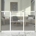 41' Extra Tall and Wide Baby Gate, 65.8-68.5'' Wide Pet Cat Gate for Doorway, Extra Wide Pressure Mounted Child Door with Expansion Kit, Metal Safe Gate, Tall Dog Gate, White