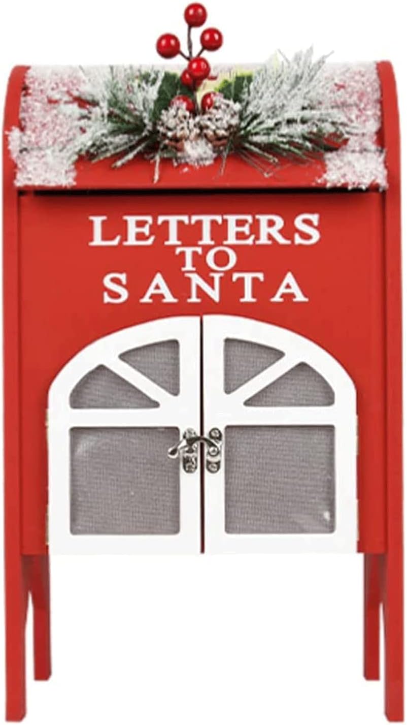 POCHY Exquisite Mailbox Creative Mailbox Christmas Wooden Post Box Family Mailboxes Metal Drop Box Handmade Mailboxes Safer