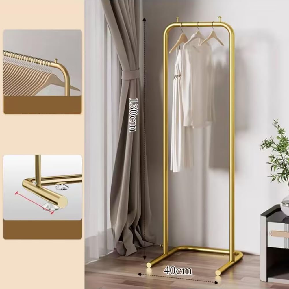Clothes Rail Clothing Store Industrial Display Stands， Entrance Porch Organization Hanging Garment Rack， Storage Clothes Pipe Shelf(A-40x130cm