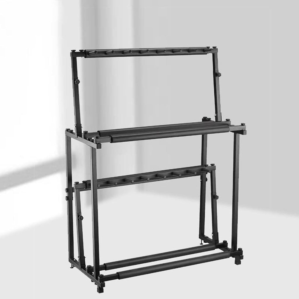 REMYS Commercial Gym Exercise Ball Holder Kids Adults Tennis Racket Storage Rack Height Adjustable, Racquet Training Equipment for Garage Backyar Tennis Court, Floor-Standing Display Stand