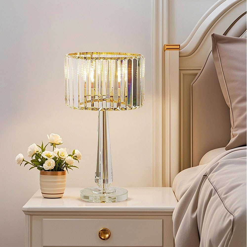 Crystal Table lamp Crystal Table Lamp Clear Bedroom Bedside Living Room Sofa Table Lamps