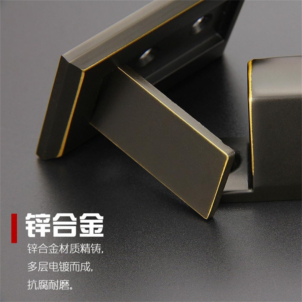 Fashion Invisible zinc Alloy Door Stopper Floor Mounted Door Blocker Simple Retro Door Stopper Floor Stopper,Yellow Bronze,5PCS
